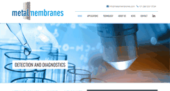 Desktop Screenshot of metalmembranes.com