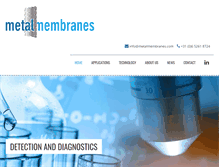 Tablet Screenshot of metalmembranes.com